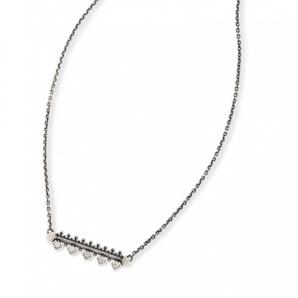 New Kendra Scott Anissa Bar with CZ antique silver